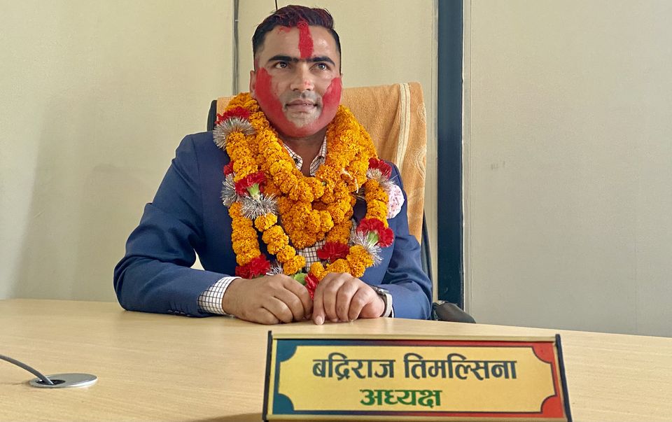 Badri Raj Timalsina in the field