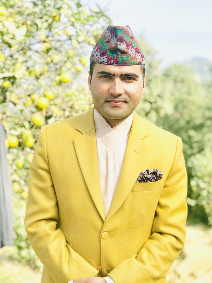 Badri Raj Timalsina in the field
