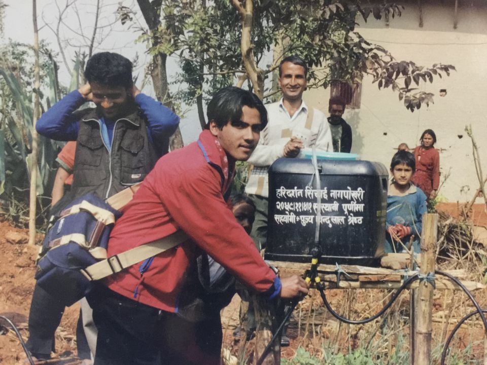 Badri Raj Timalsina in the field