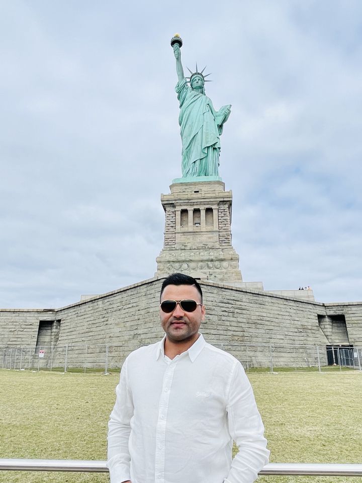 At the Statue of Liberty, New York